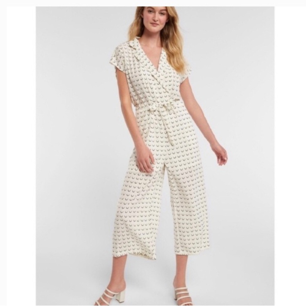 Hayden Los Angeles short sleeve wide leg Jumpsuit - with tie waist